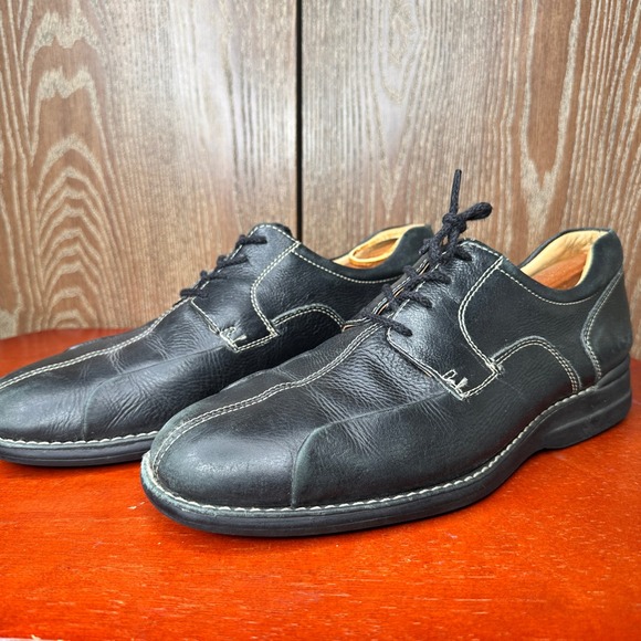 Johnston & Murphy Other - Johnston & Murphy Black Leather Lace Up Oxford Dress Shoes Men 9.5 M Brazil Made